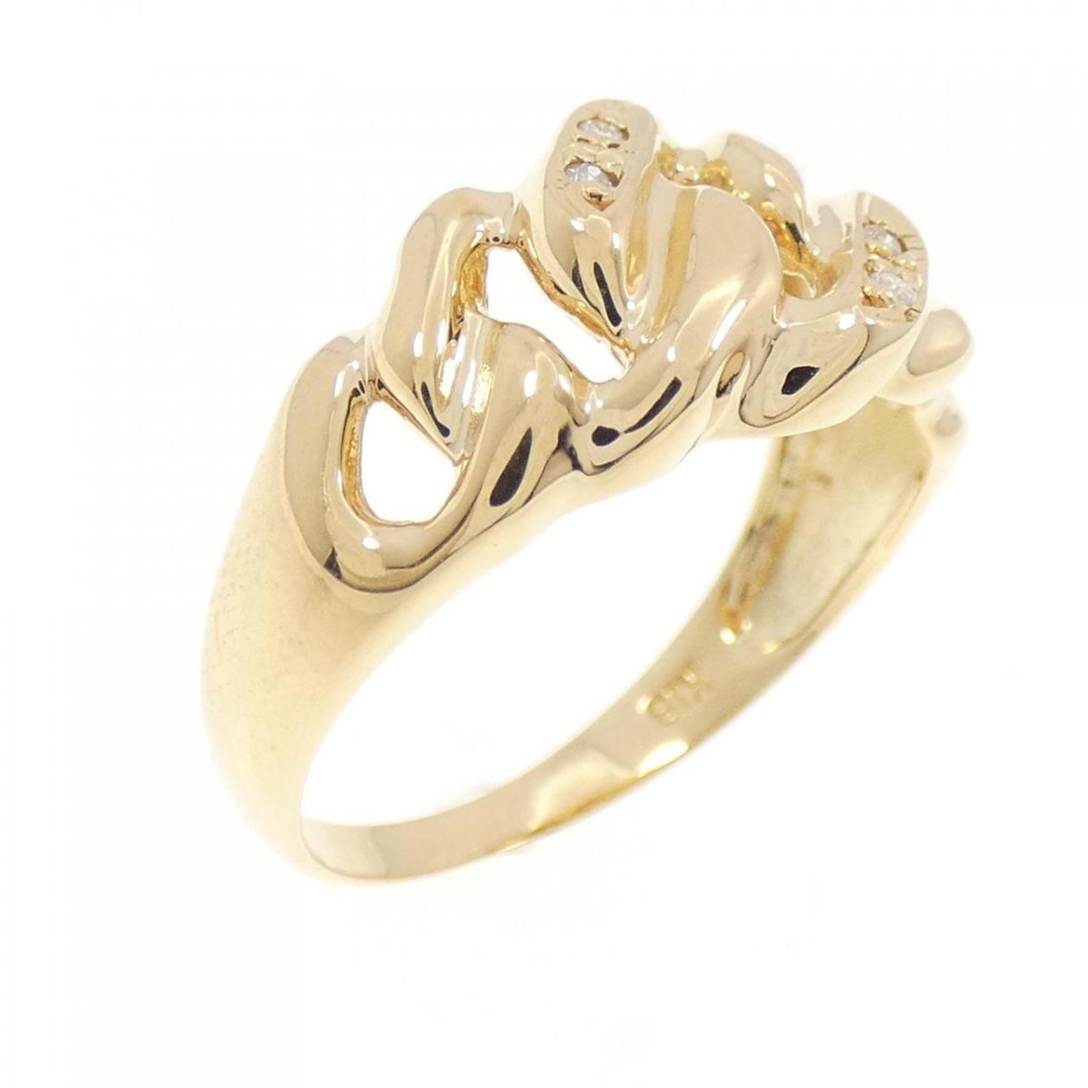 K18YG ダイヤモンド リング 0.02CT【中古】