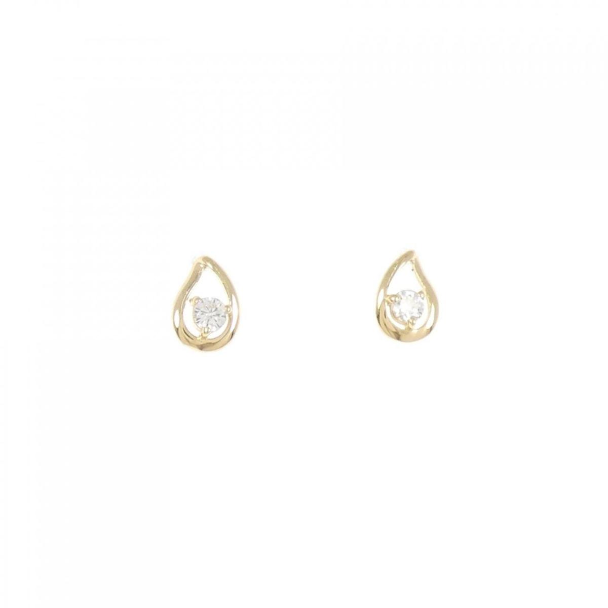 【リメイク】K18YG ダイヤモンド ピアス 0.10CT【中古】