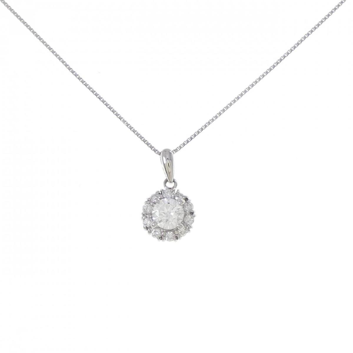 PT900/PT850 ダイヤモンド ネックレス 0.51CT【中古】
