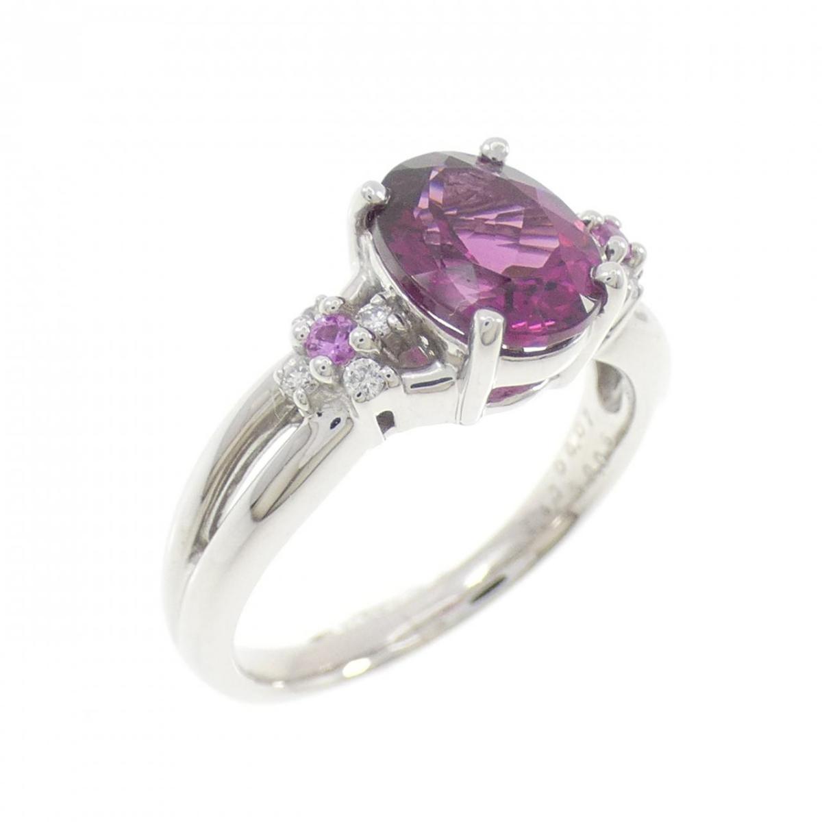 K18WG ガーネット リング 2.40CT【中古】