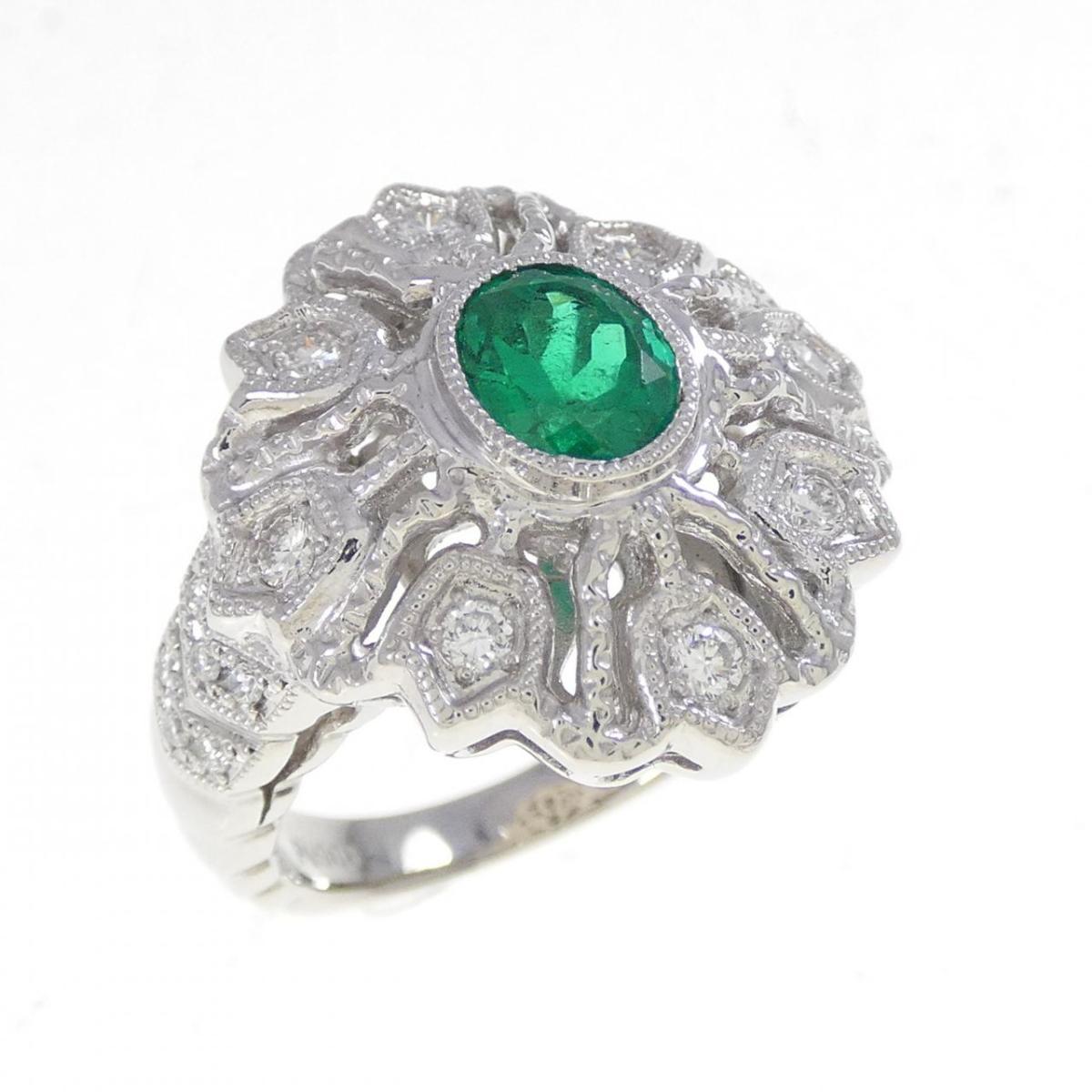 PT900 エメラルド リング 0.86CT【中古】|KOMEHYO ONLINESTORE 店