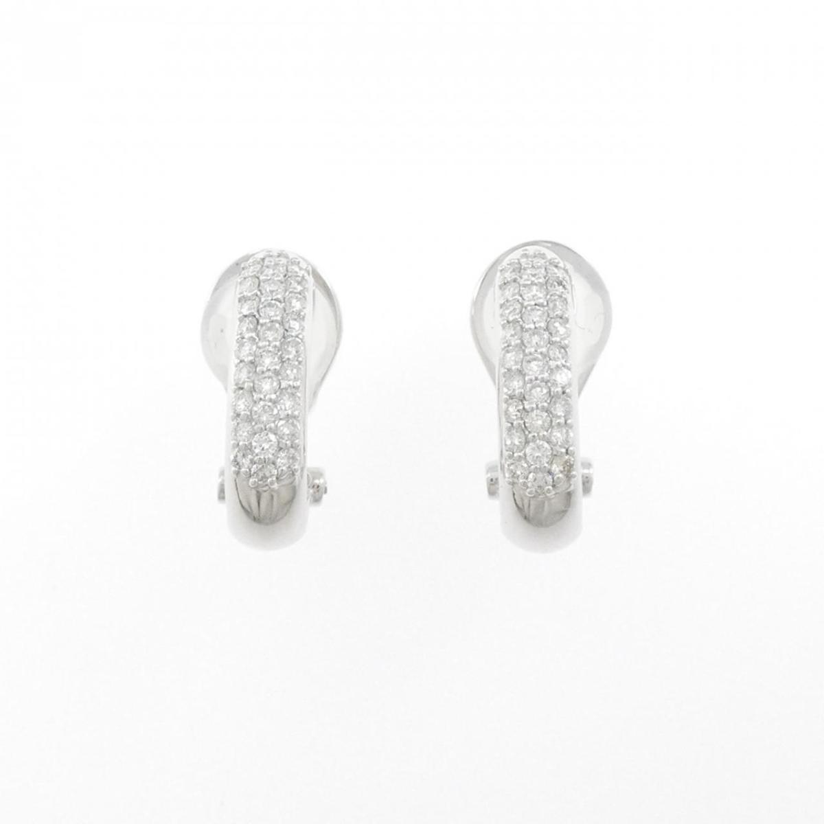 K14WG/PT900 ダイヤモンド イヤリング 0.50CT【中古】|KOMEHYO ONLINESTORE 店