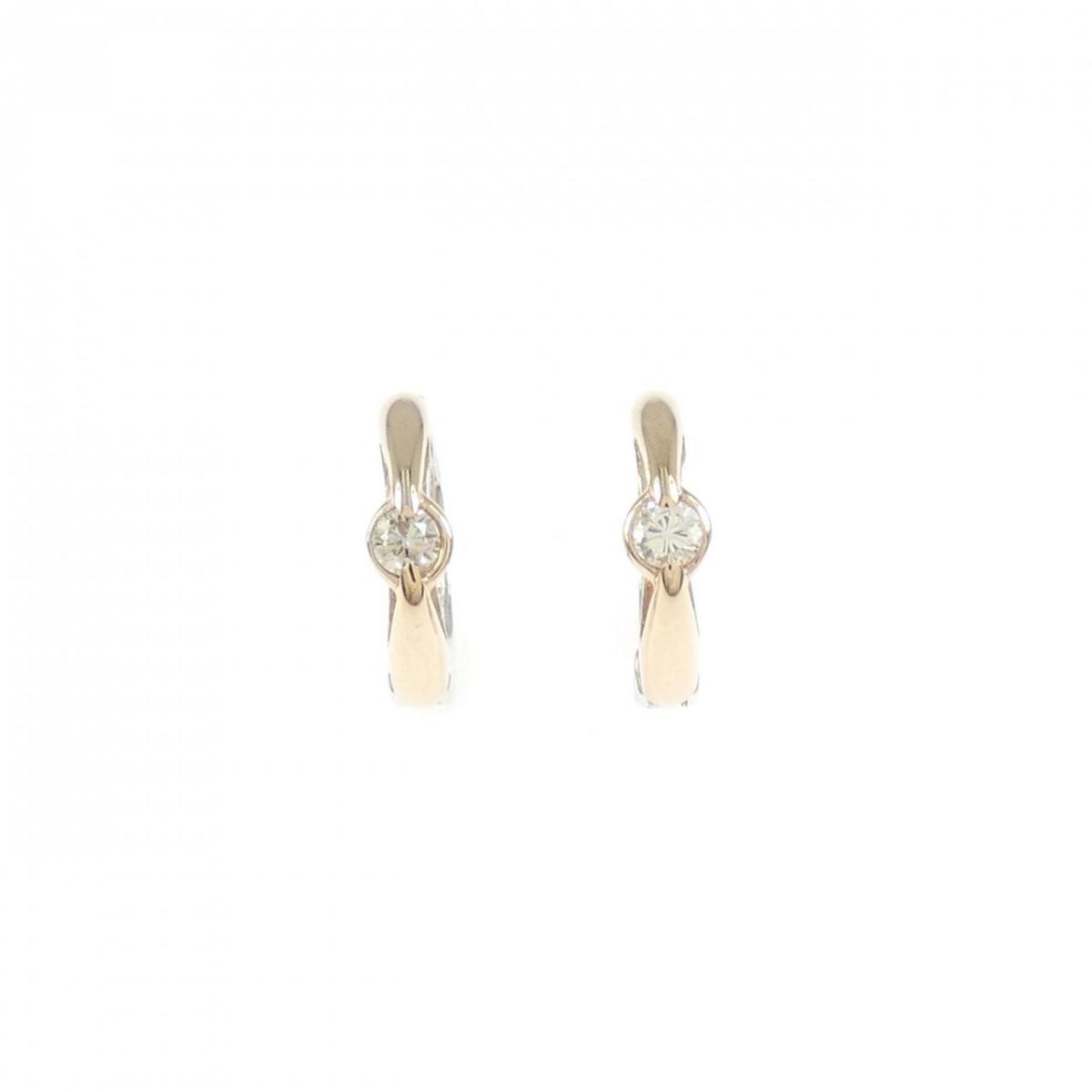 K18PG/K18WG ダイヤモンド イヤリング 0.06CT【中古】
