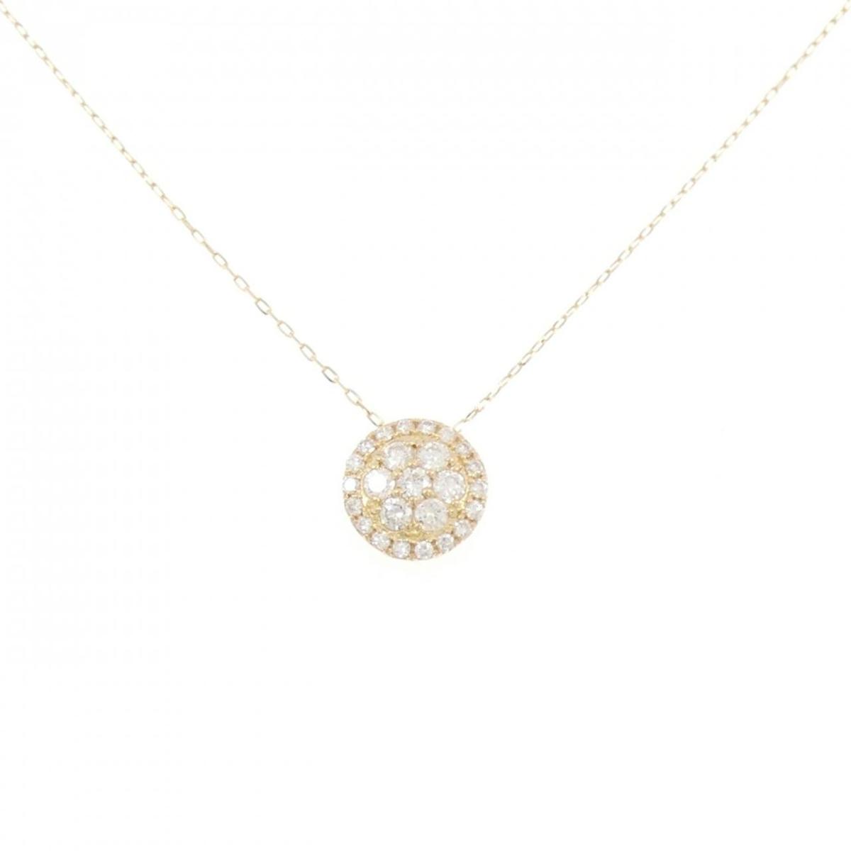【リメイク】K18YG ダイヤモンド ネックレス 0.30CT【中古】