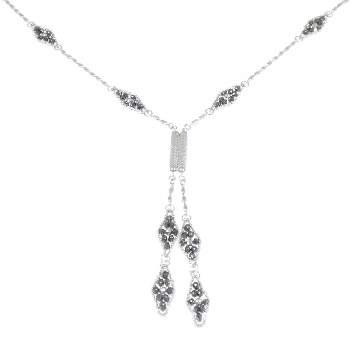 K18WG ダイヤモンド ネックレス 8.00CT【中古】