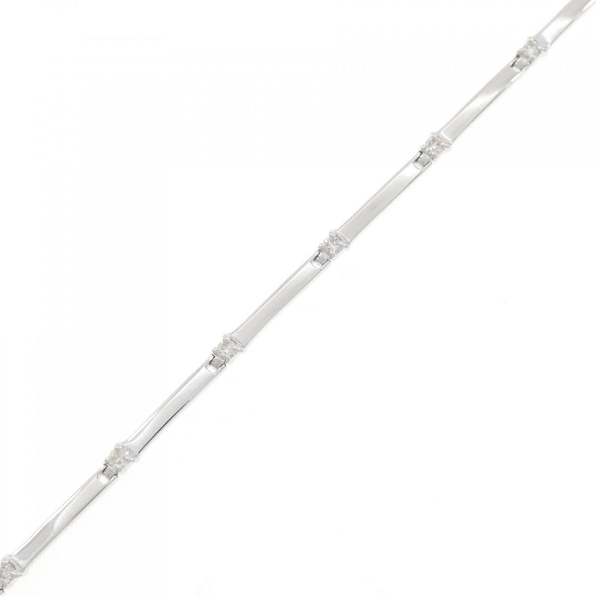 K18WG ダイヤモンド ブレスレット 0.20CT【中古】