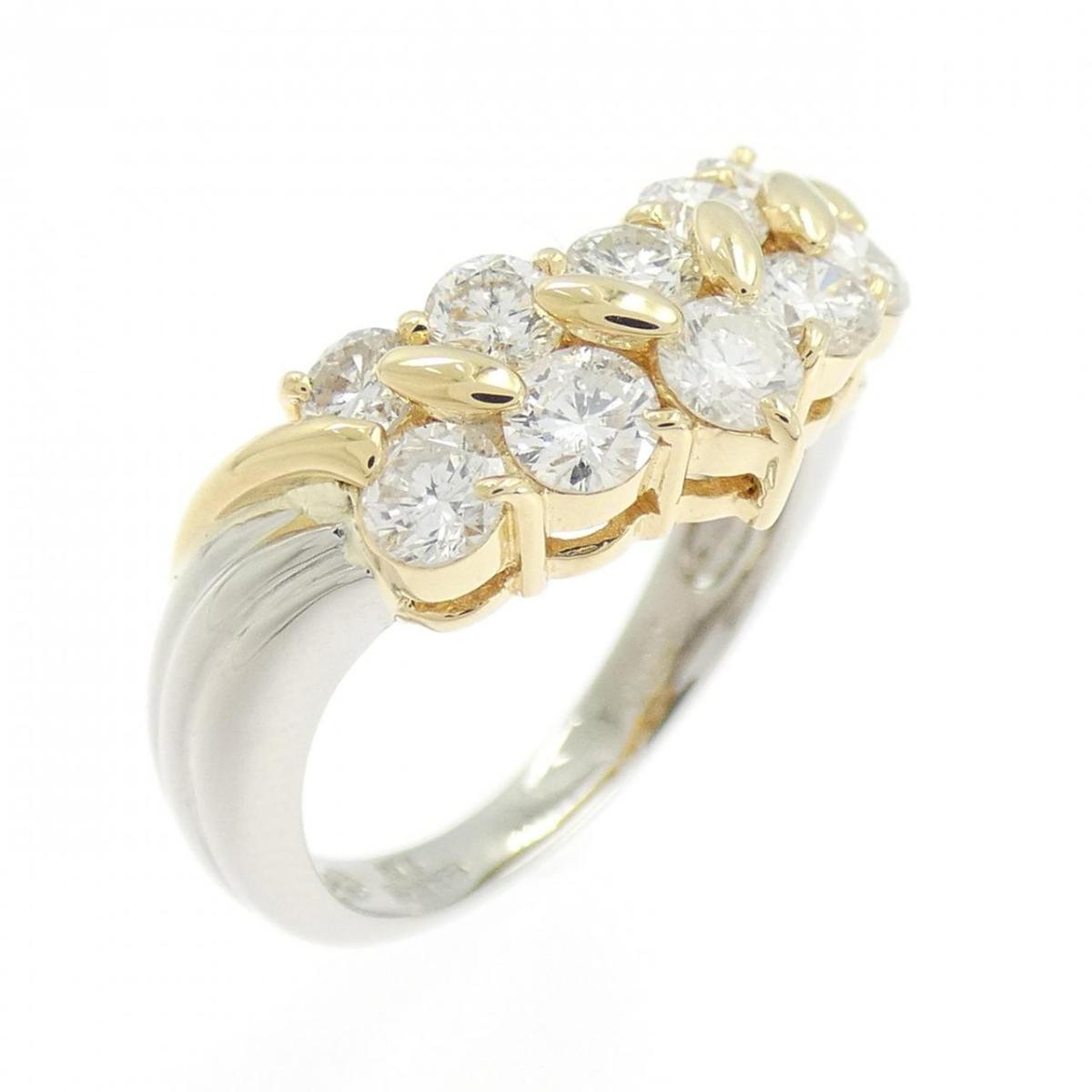 K18YG/PT850 ダイヤモンド リング 1.00CT【中古】｜KOMEHYO ONLINESTORE 店 100,300円
