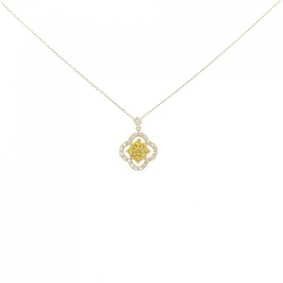 K18YG ダイヤモンド ネックレス 0.16CT【中古】