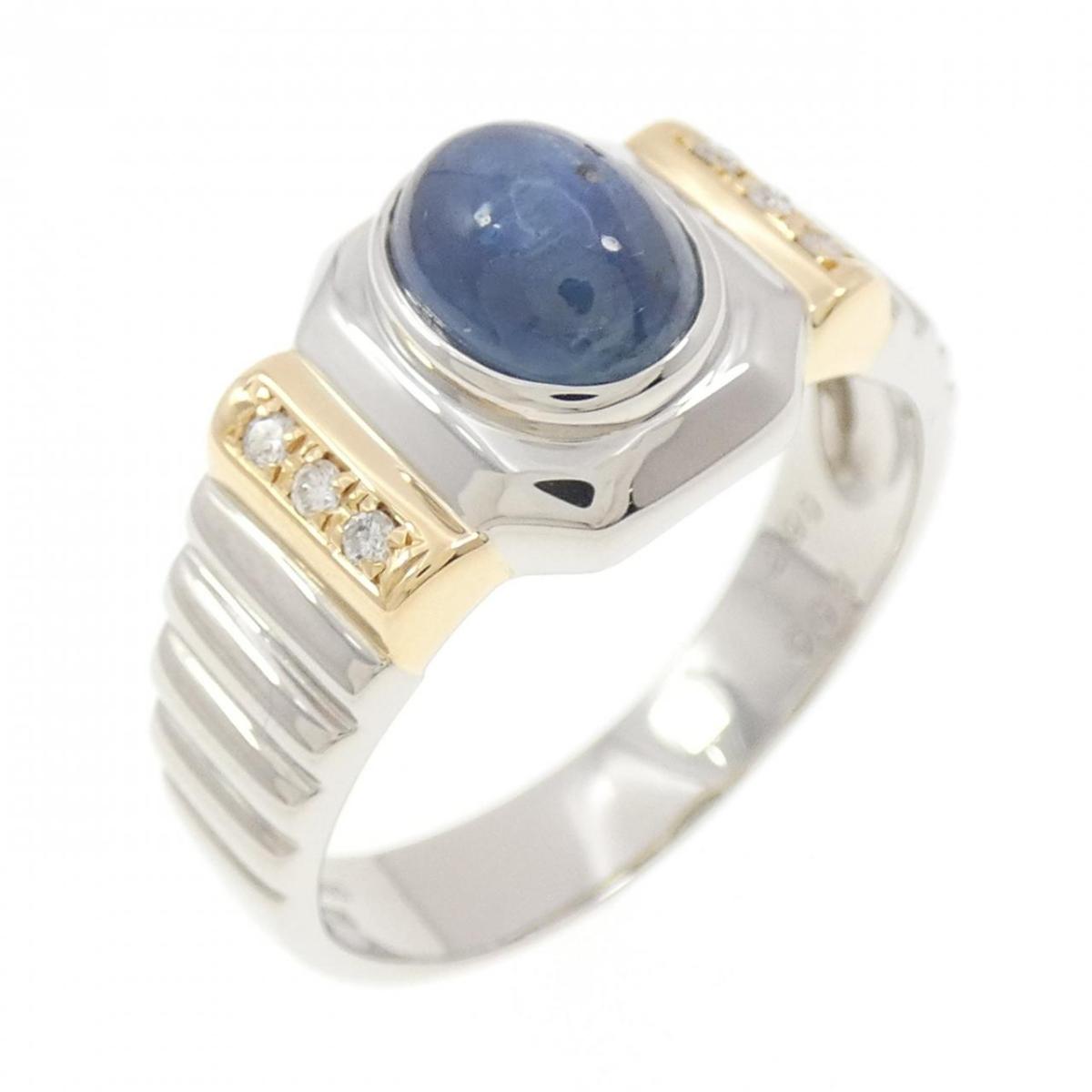 PT900/K18YG サファイヤ リング 2.90CT【中古】|KOMEHYO ONLINESTORE 店