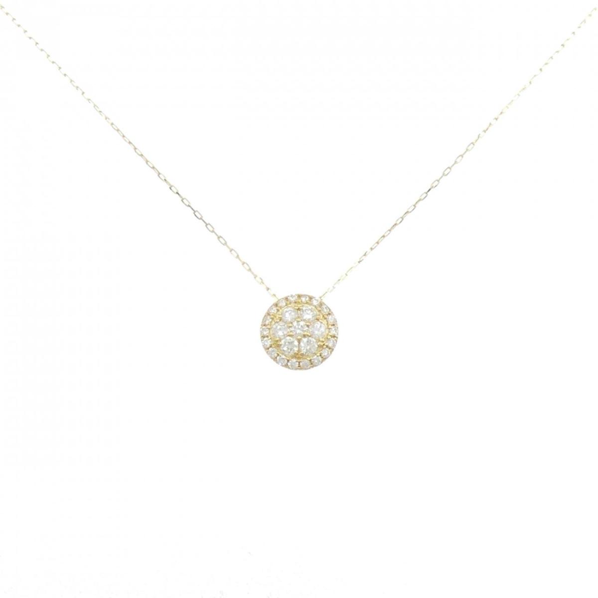 【リメイク】K18YG ダイヤモンド ネックレス 0.30CT【中古】