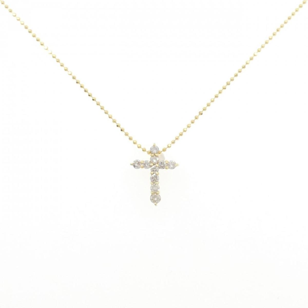 K18YG クロス ダイヤモンド ネックレス 0.30CT【中古】｜KOMEHYO ONLINESTORE 店