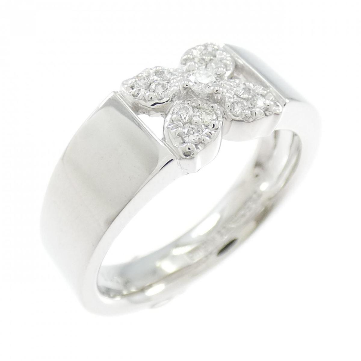 K18WG フラワー ダイヤモンド リング 0.11CT【中古】｜KOMEHYO ONLINESTORE 店