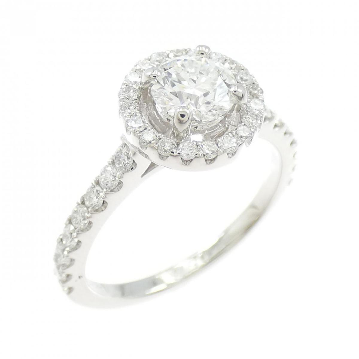 PT950 ダイヤモンド リング 0.513CT E IF EXT H&C【中古】