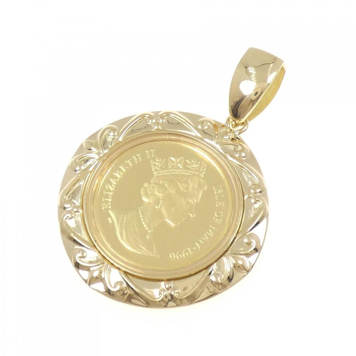 K18YG(枠) コイン ペンダント【中古】|KOMEHYO ONLINESTORE 店