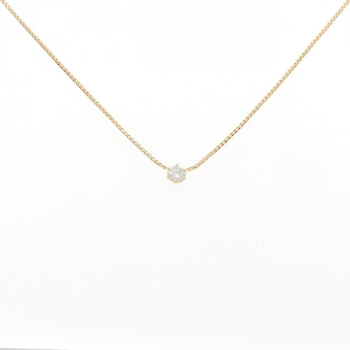 K18YG ソリティア ダイヤモンド ネックレス 0.15CT【中古】｜KOMEHYO ONLINESTORE 店