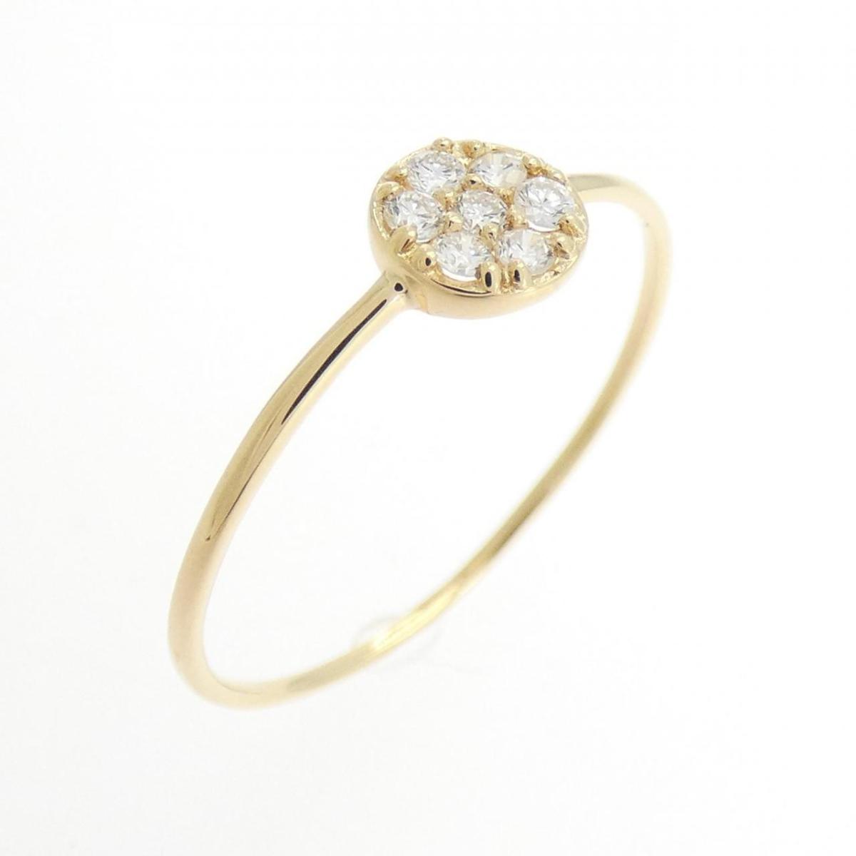 【リメイク】K18YG ダイヤモンド リング 0.10CT【中古】