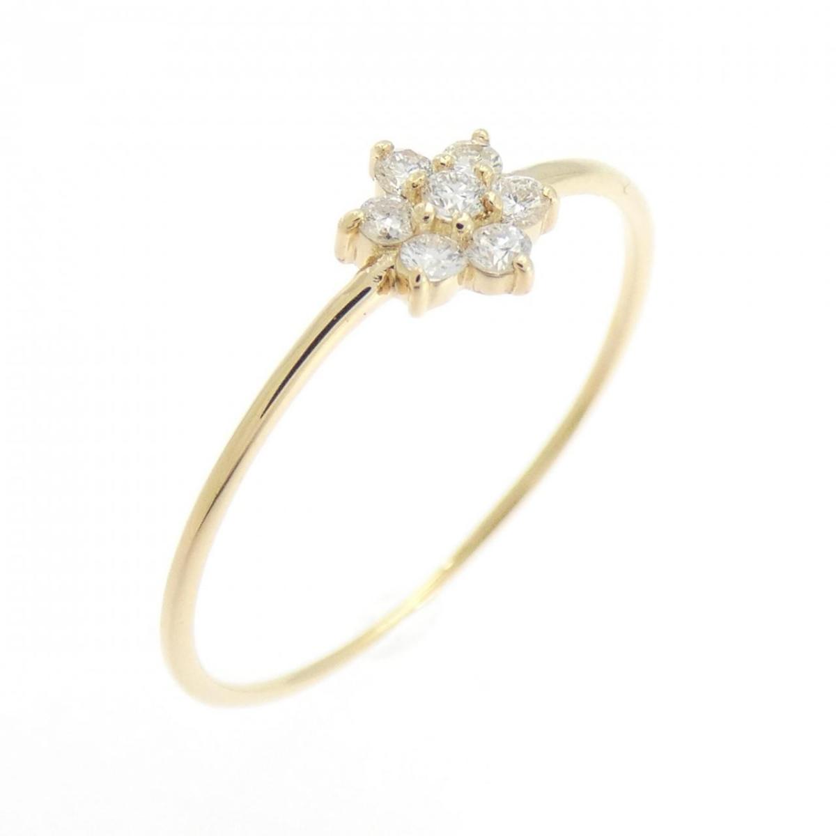 【リメイク】K18YG フラワー ダイヤモンド リング 0.10CT【中古】|KOMEHYO ONLINESTORE 店