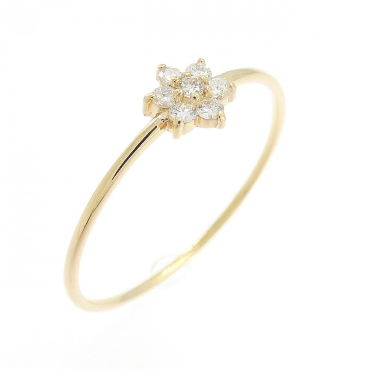 【リメイク】K18YG フラワー ダイヤモンド リング 0.10CT【中古】|KOMEHYO ONLINESTORE 店
