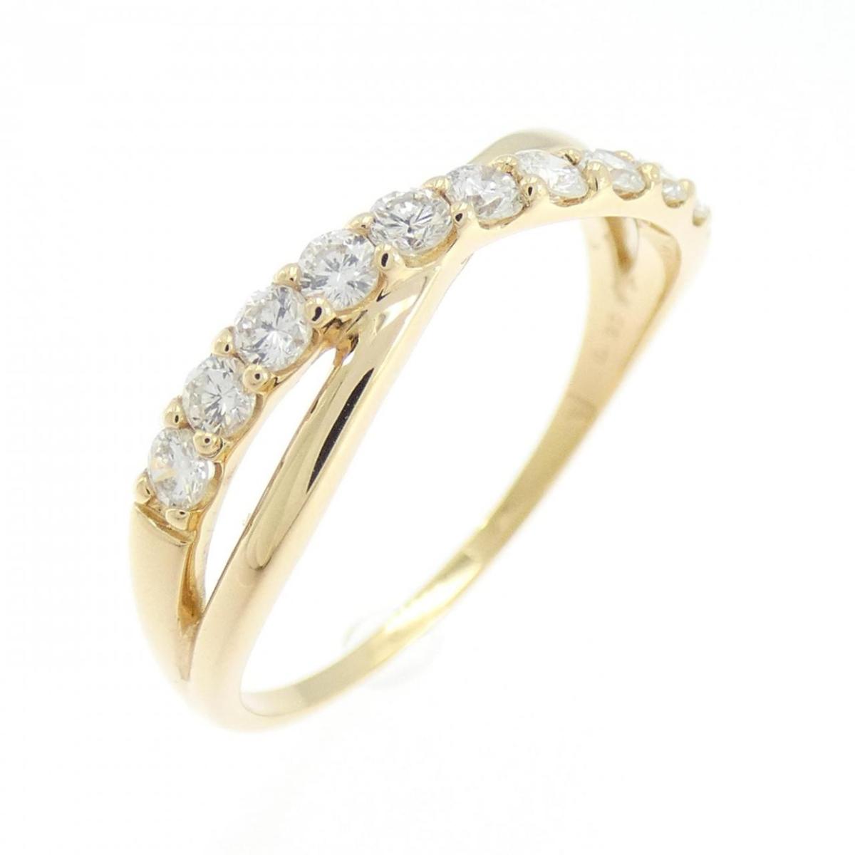 【リメイク】K18YG ダイヤモンド リング 0.30CT【中古】