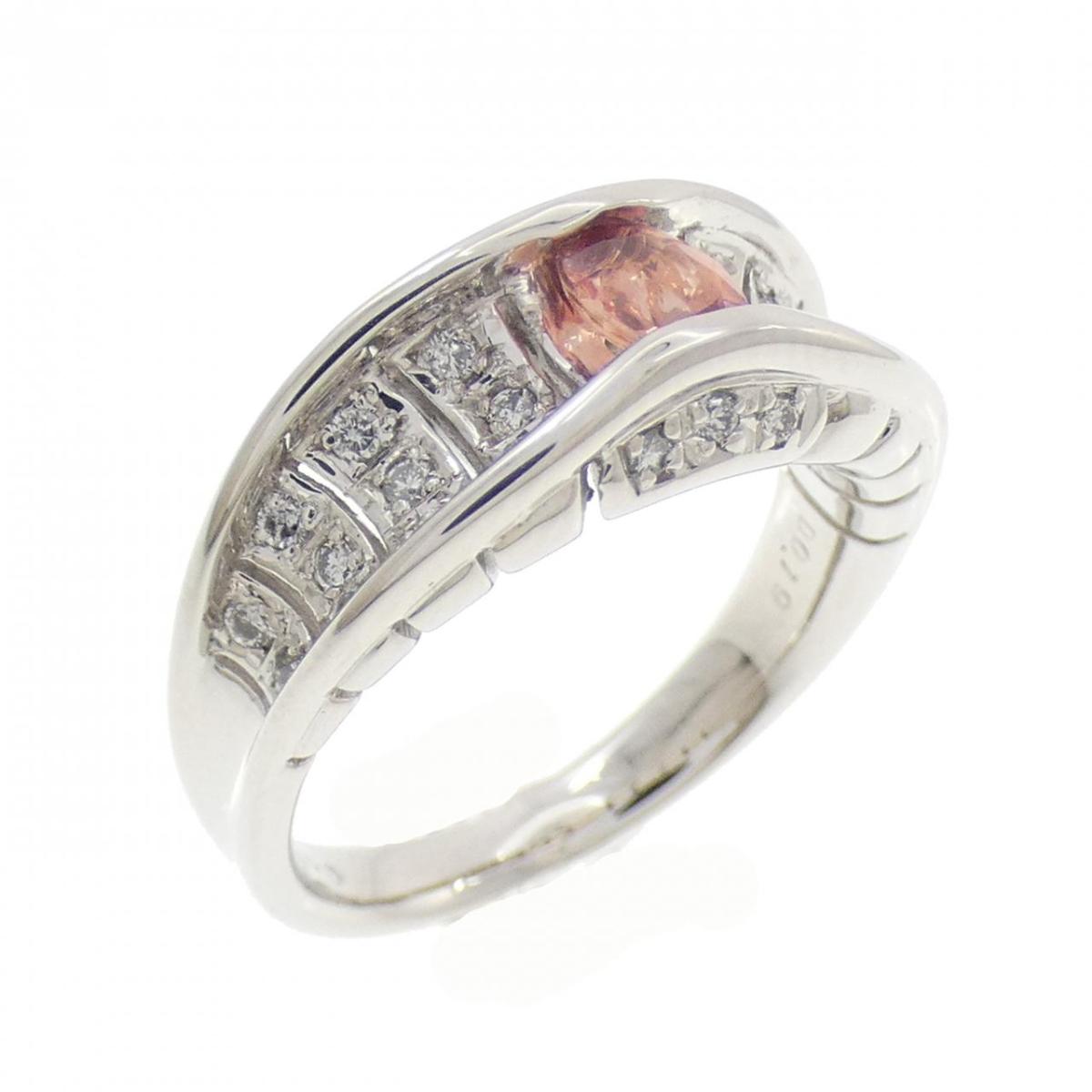 PT900 パパラチアサファイヤ リング 0.340CT【中古】