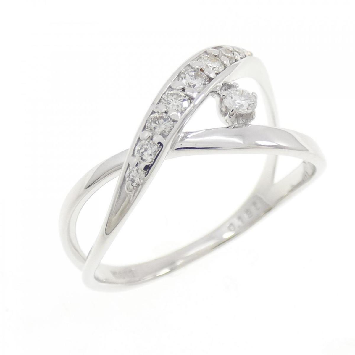 K18WG ダイヤモンド リング 0.188CT【中古】