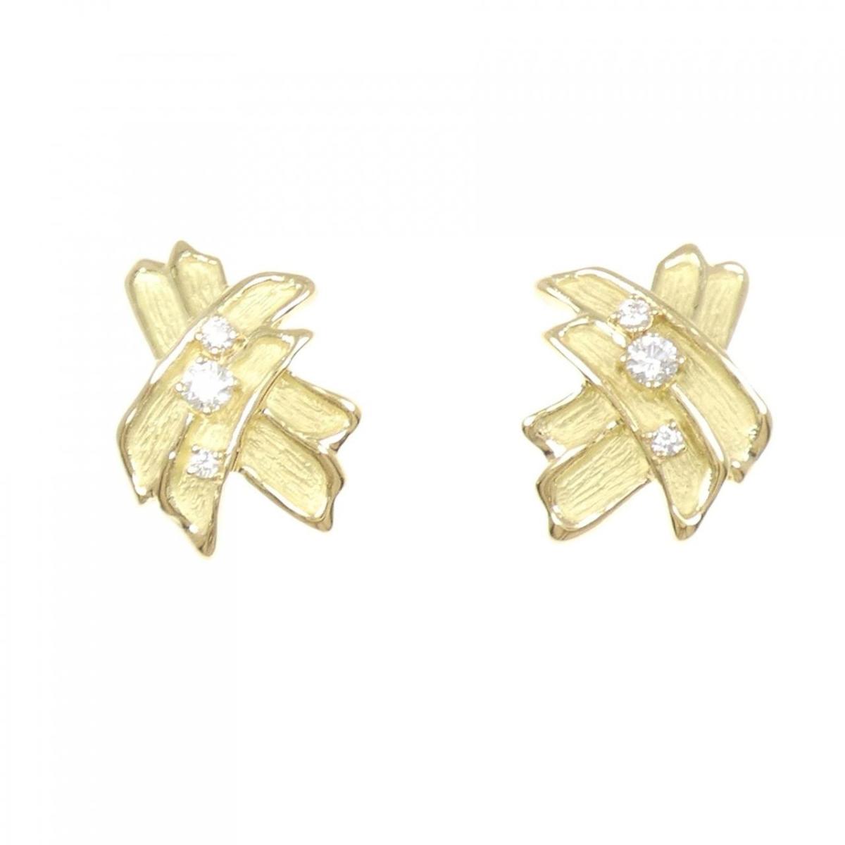 K18YG ダイヤモンド ピアス 0.20CT【中古】