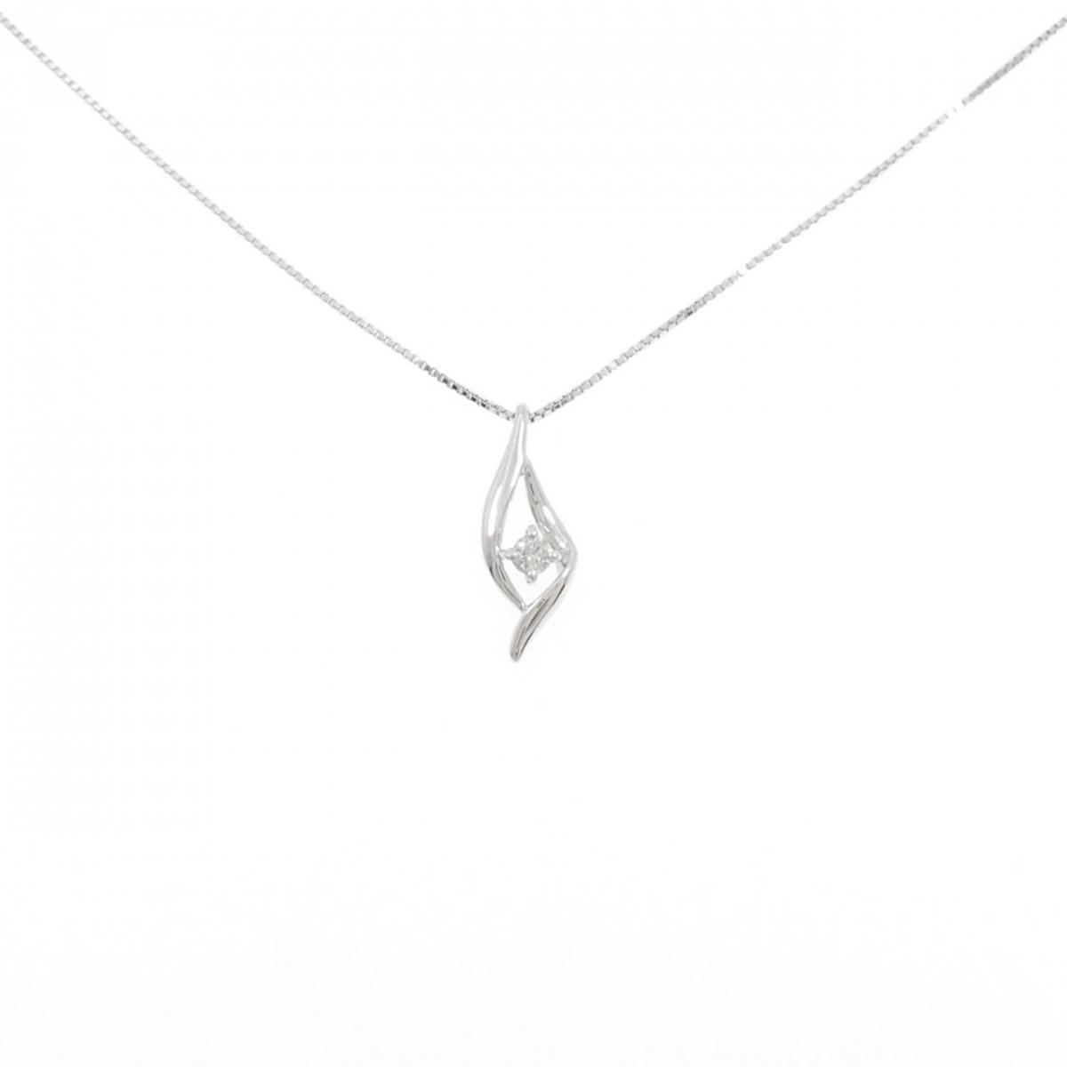 K10WG ダイヤモンド ネックレス 0.06CT【中古】 21,726円