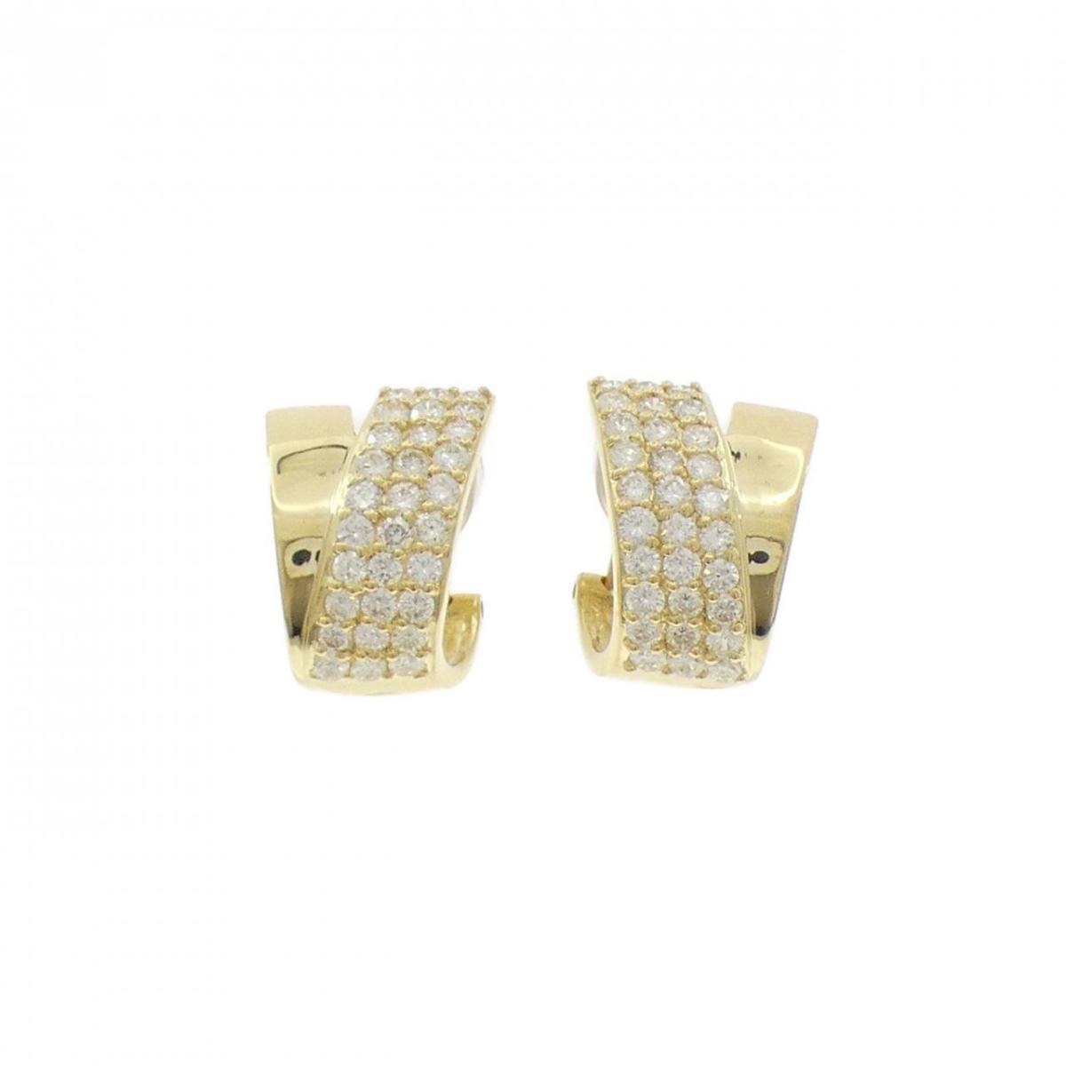 K18YG ダイヤモンド ピアス/イヤリング 2.00CT【中古】