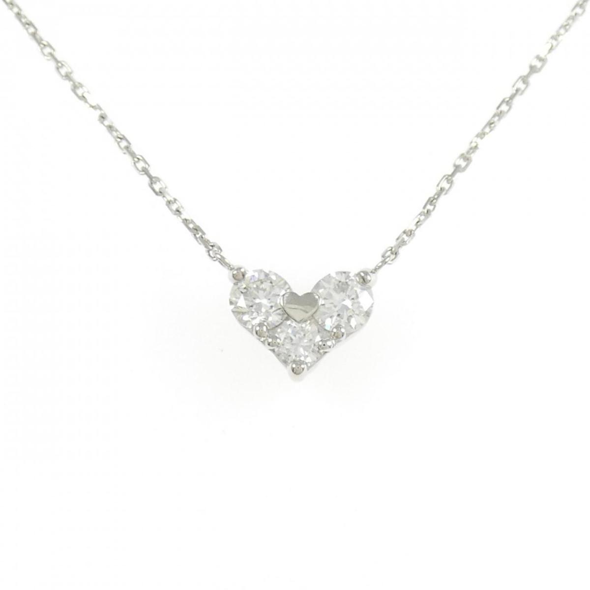 PT900/PT850 ダイヤモンド ネックレス 0.759CT E-F SI1 VG【中古】
