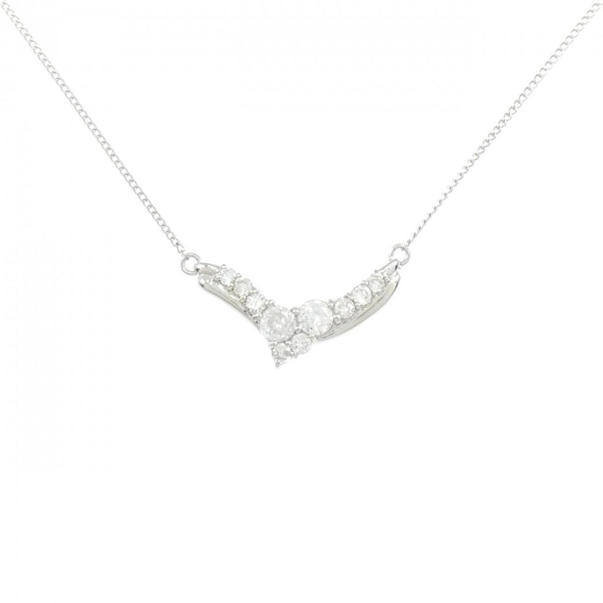 PT850 ダイヤモンド ネックレス 0.46CT【中古】