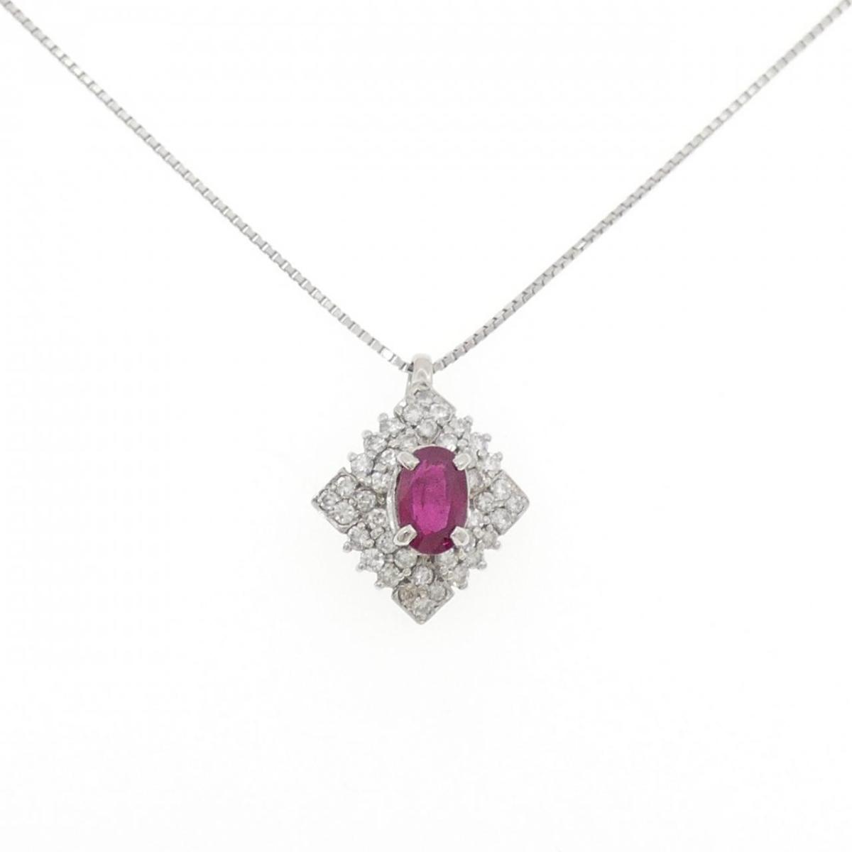 PT850 ルビー ネックレス 1.00CT【中古】