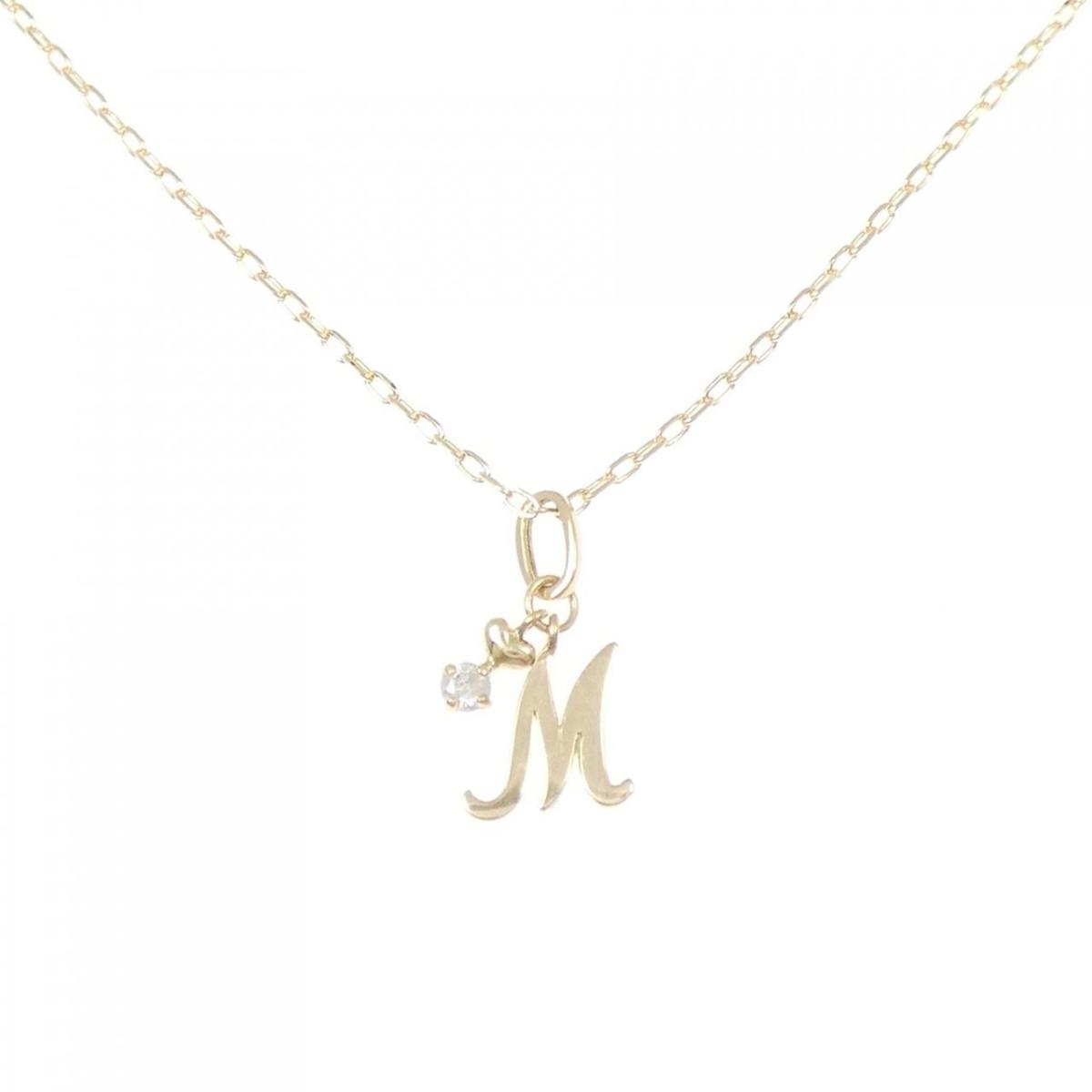 K18YG イニシャルM ダイヤモンド ネックレス【中古】｜KOMEHYO ONLINESTORE 店