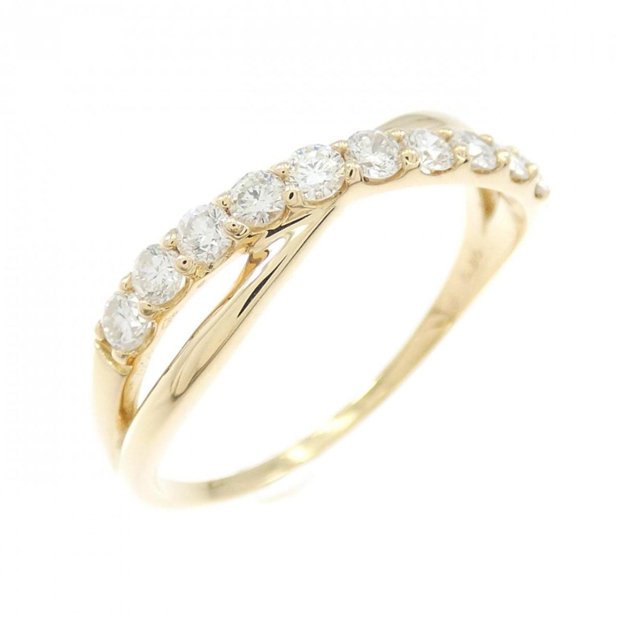 【リメイク】K18YG ダイヤモンド リング 0.30CT【中古】