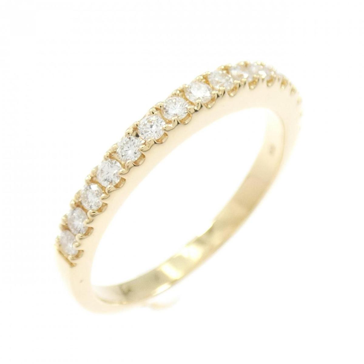 【リメイク】K18YG ハーフエタニティ ダイヤモンド リング 0.32CT【中古】