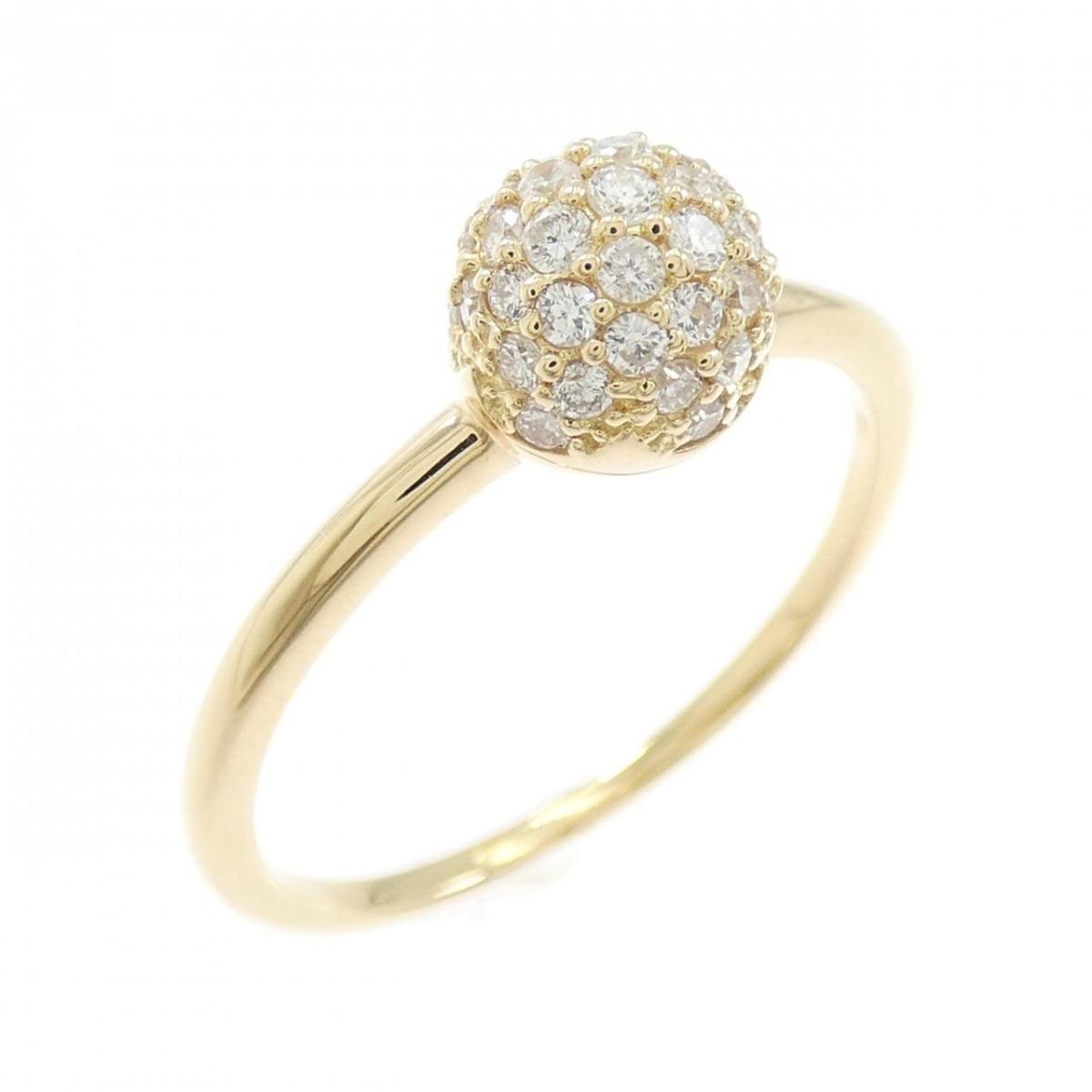 【リメイク】K18YG ダイヤモンド リング 0.30CT【中古】