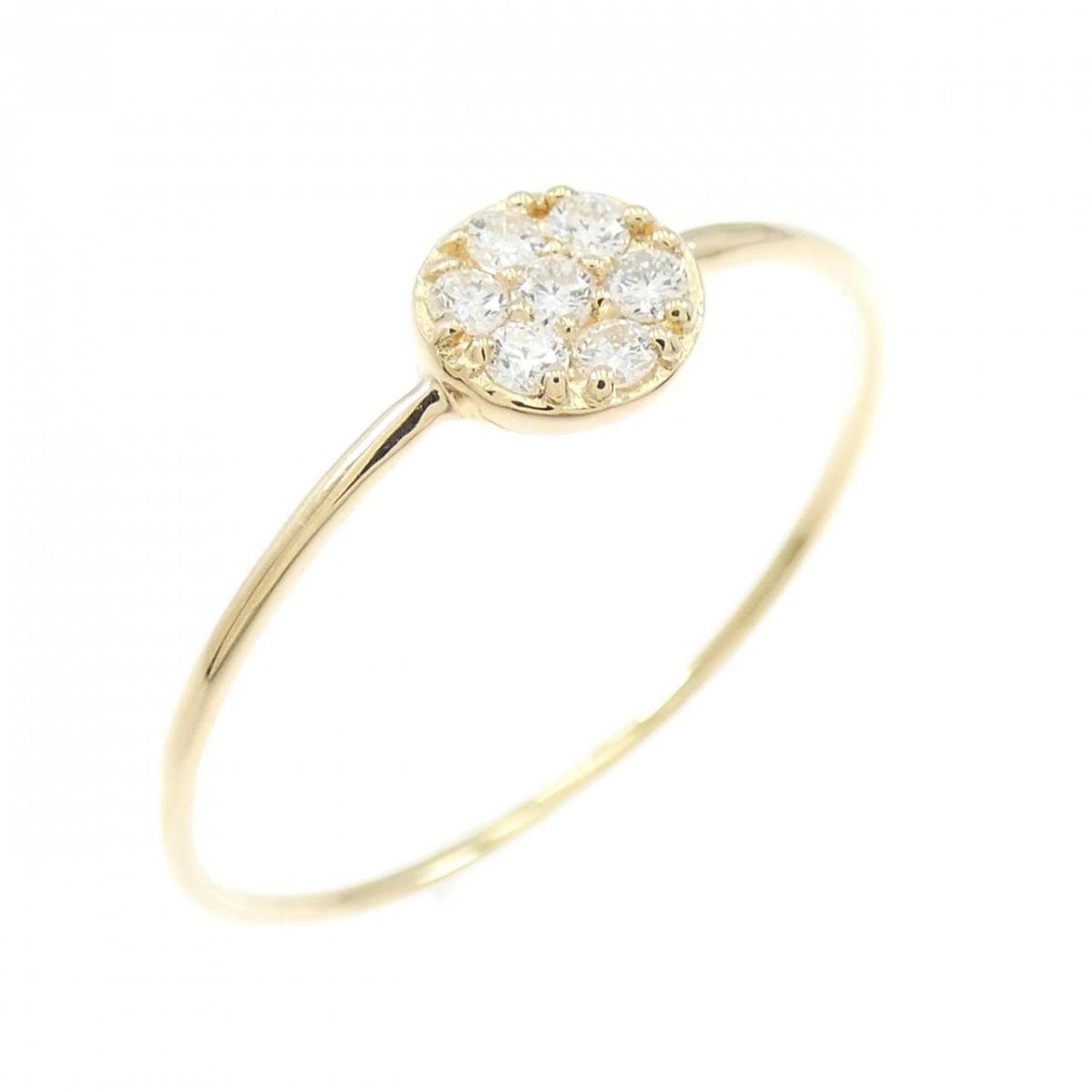 【リメイク】K18YG ダイヤモンド リング 0.10CT【中古】