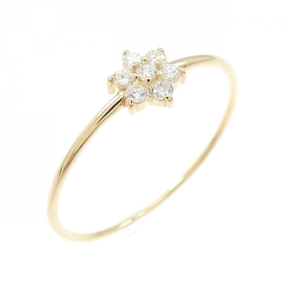 【リメイク】K18YG フラワー ダイヤモンド リング 0.10CT【中古】|KOMEHYO ONLINESTORE 店
