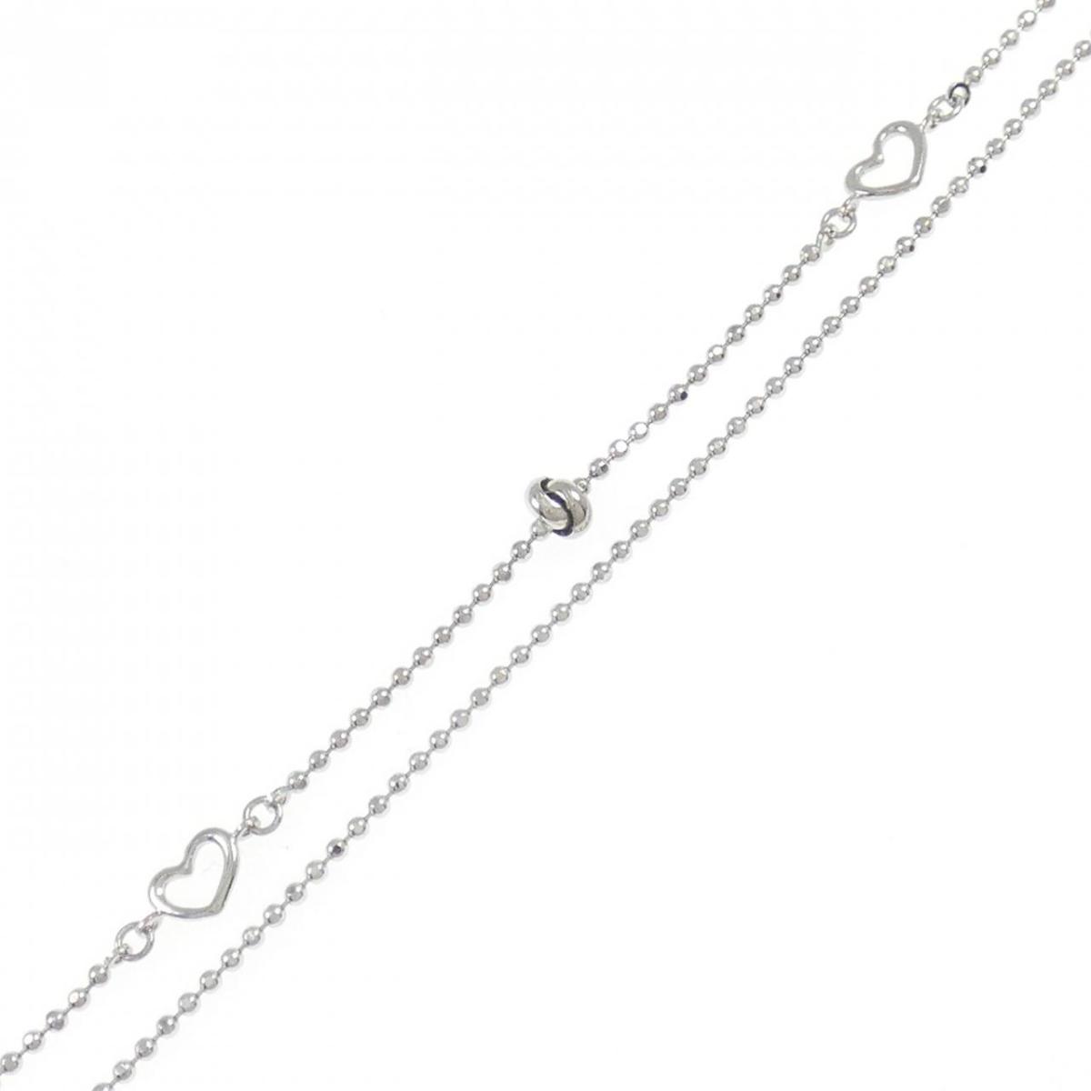 K18WG ハート ブレスレット【中古】