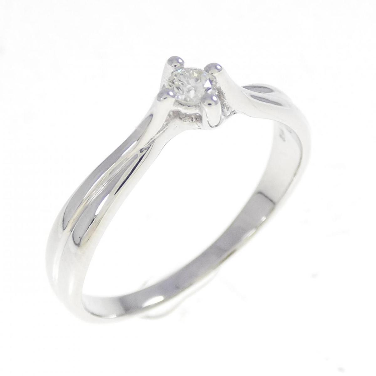 K18WG ダイヤモンド リング 0.08CT【中古】
