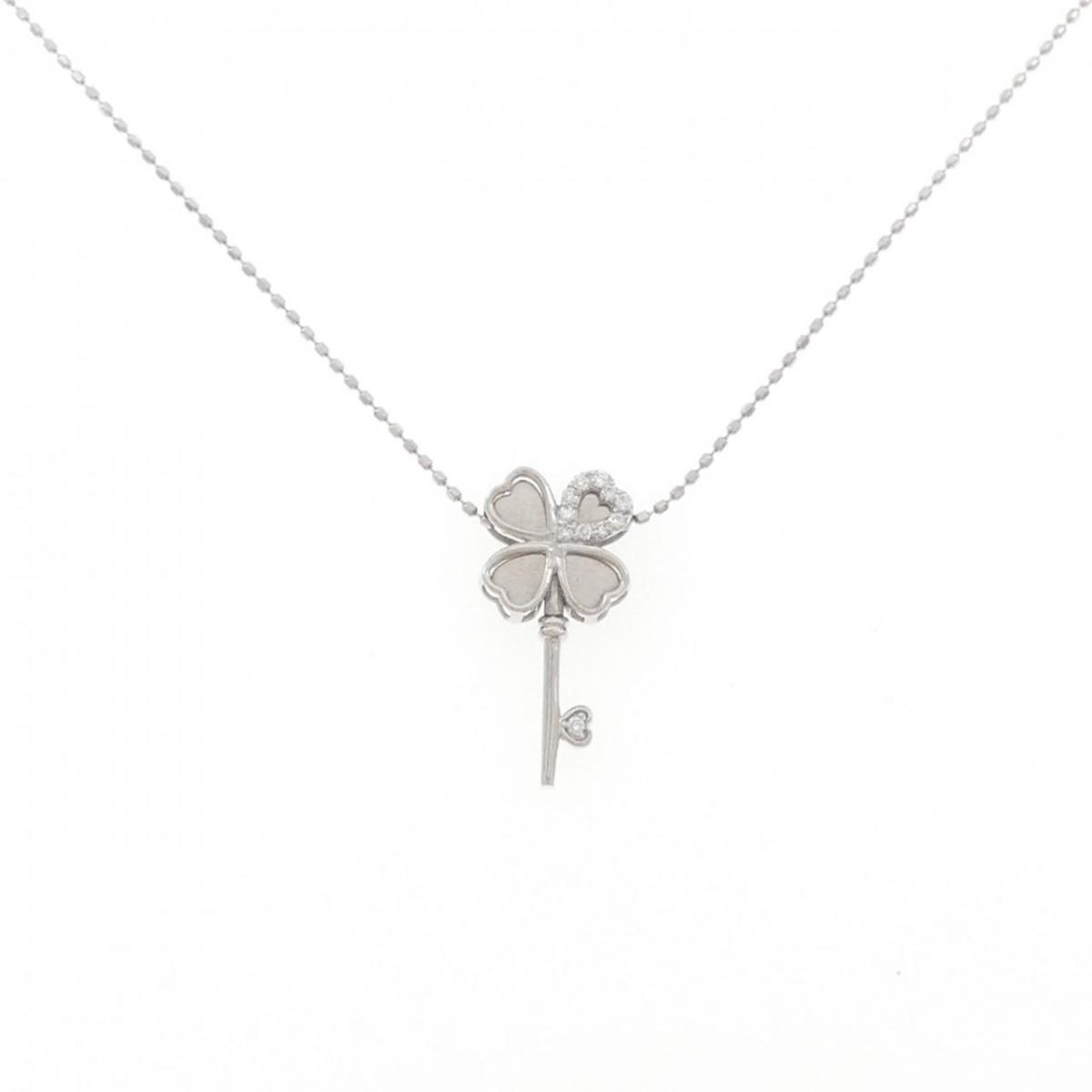 K18WG クローバー ダイヤモンド ネックレス 0.05CT 2WAY【中古】｜KOMEHYO ONLINESTORE 店