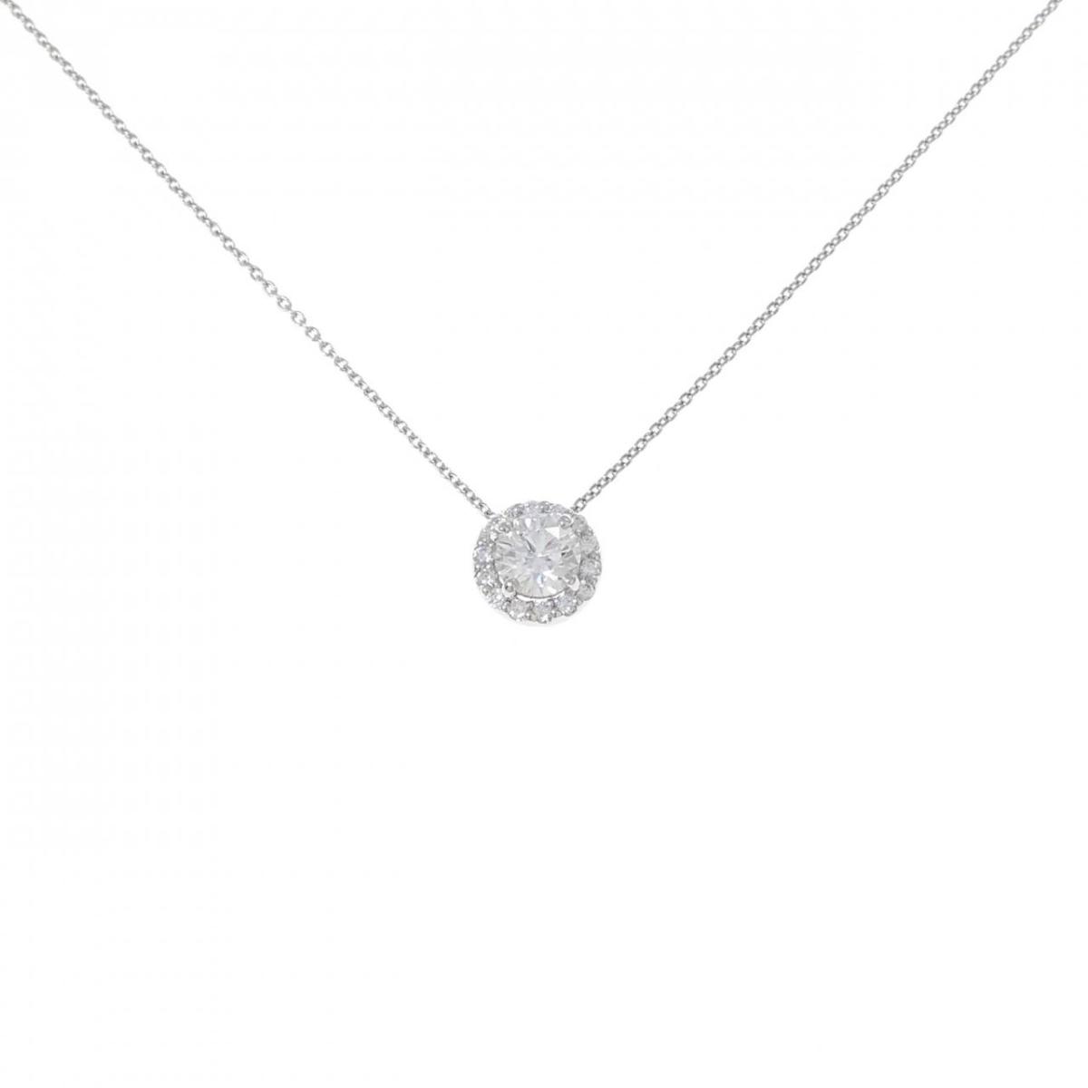 【リメイク】PT900/PT850 ダイヤモンド ネックレス 0.531CT E VS2 3EXT【中古】