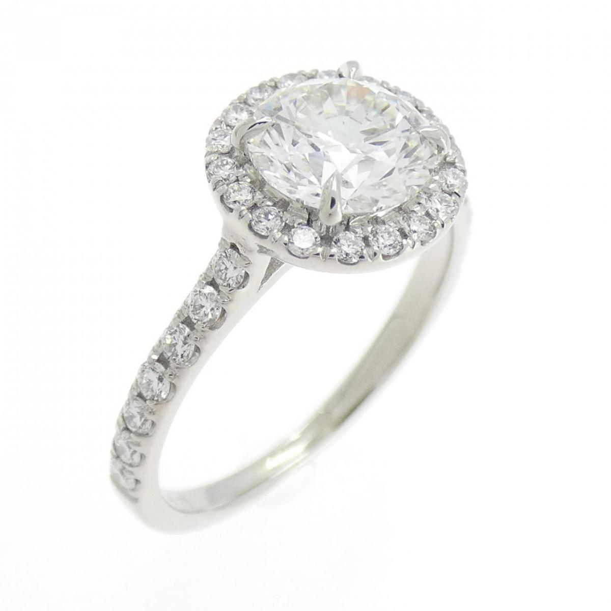PT900 ダイヤモンド リング 1.025CT F VS1 3EXT H&C【中古】