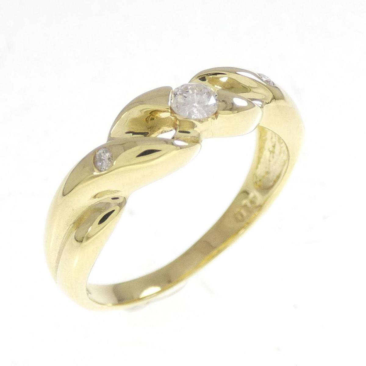 K18YG ダイヤモンド リング 0.12CT【中古】