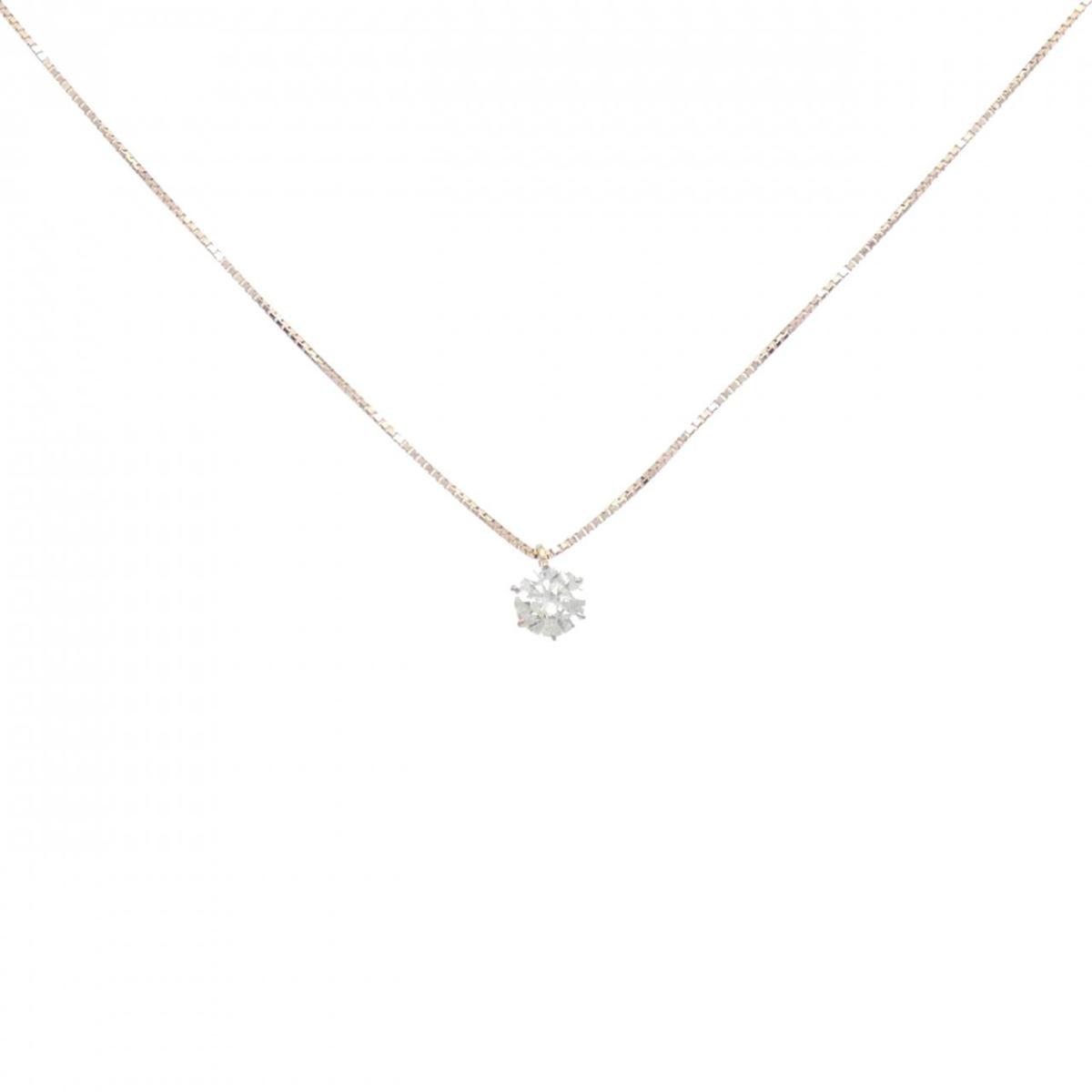 K18PG ソリティア ダイヤモンド ネックレス 0.54CT【中古】｜KOMEHYO ONLINESTORE 店