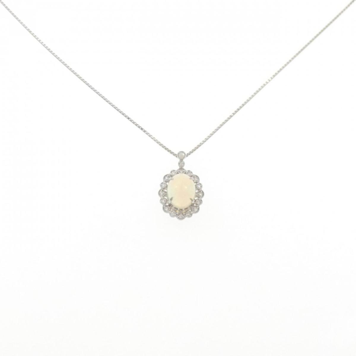 PT900/PT850 オパール ネックレス 1.18CT【中古】