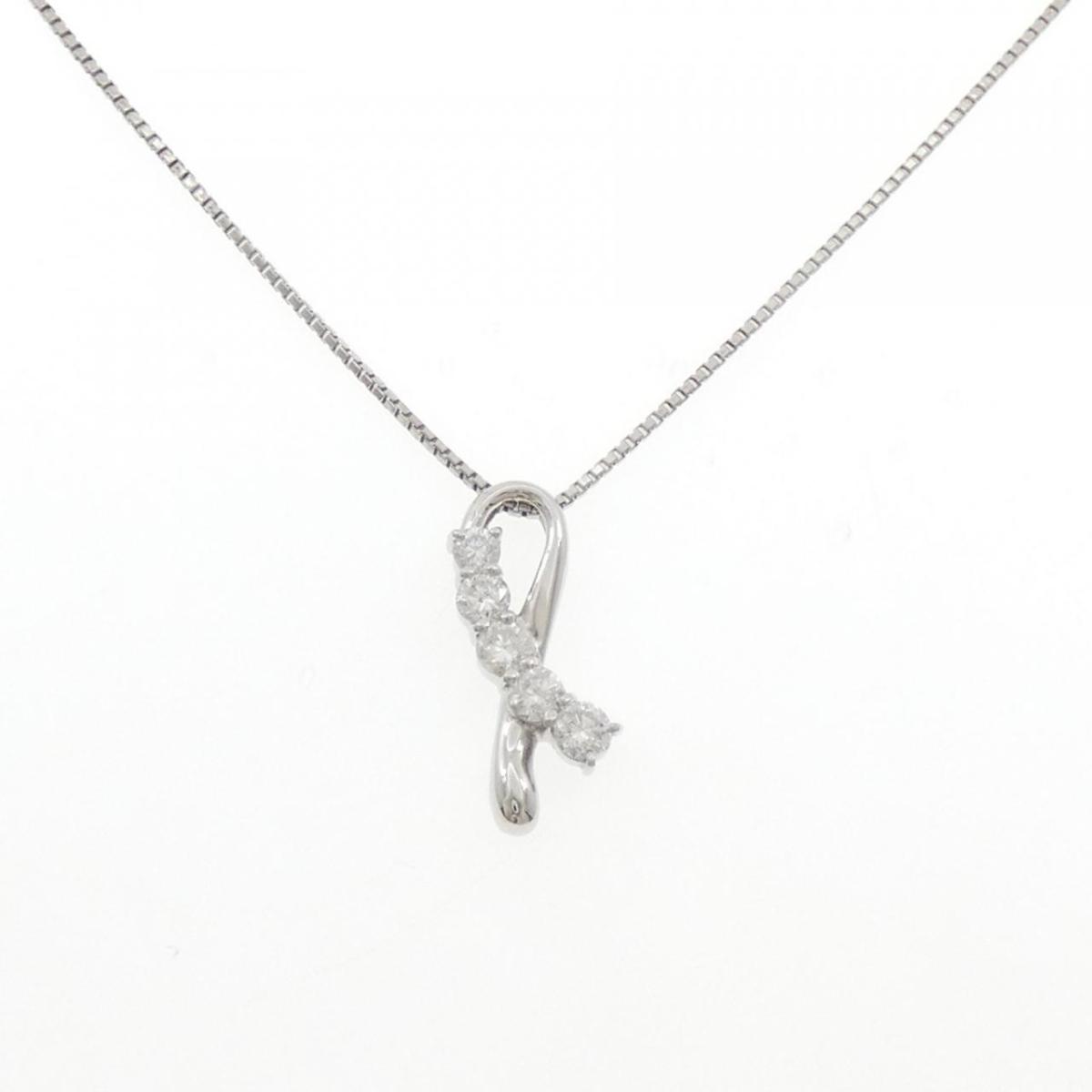 PT900/PT850 ダイヤモンド ネックレス 1.033CT【中古】