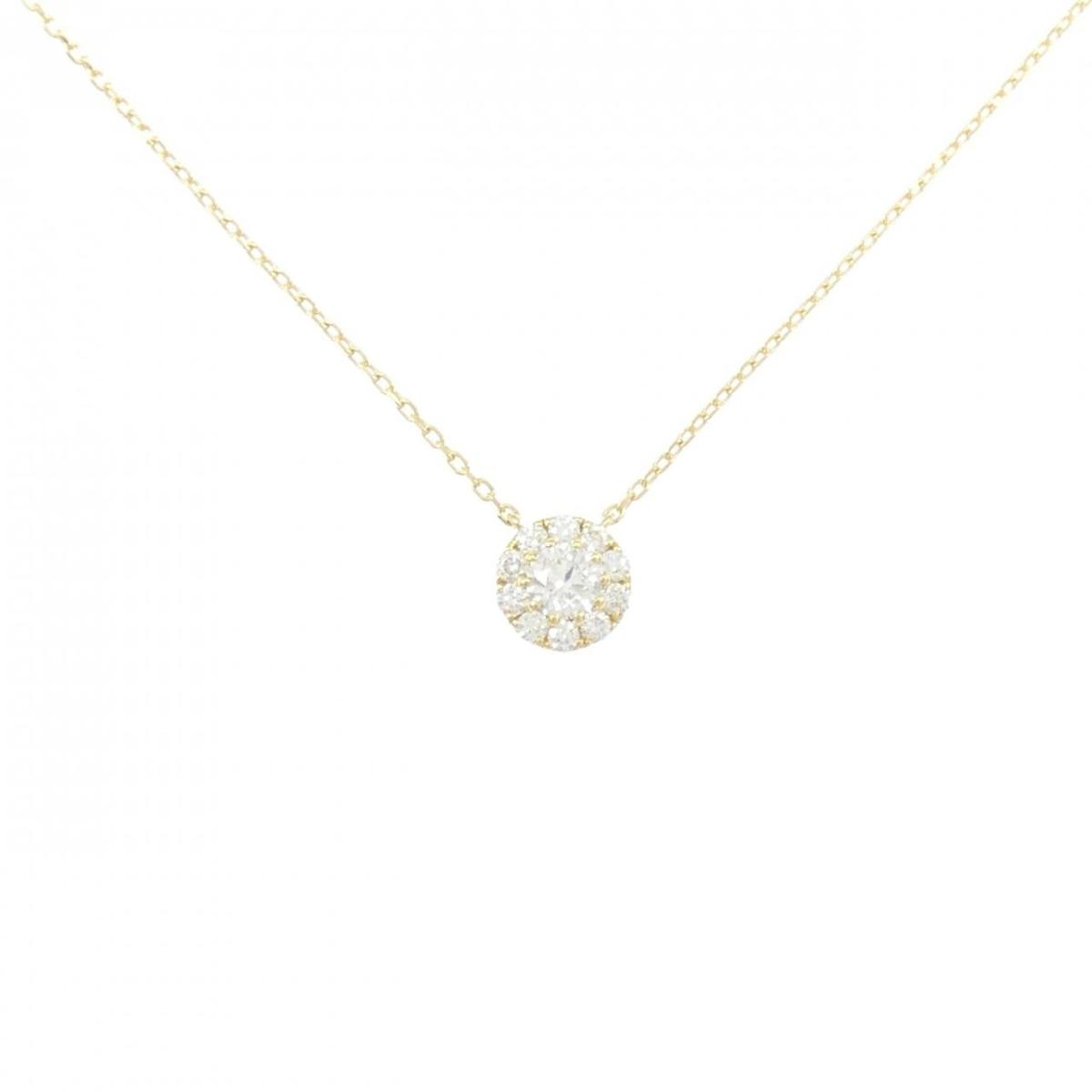 K18YG ダイヤモンド ネックレス 0.168CT【中古】