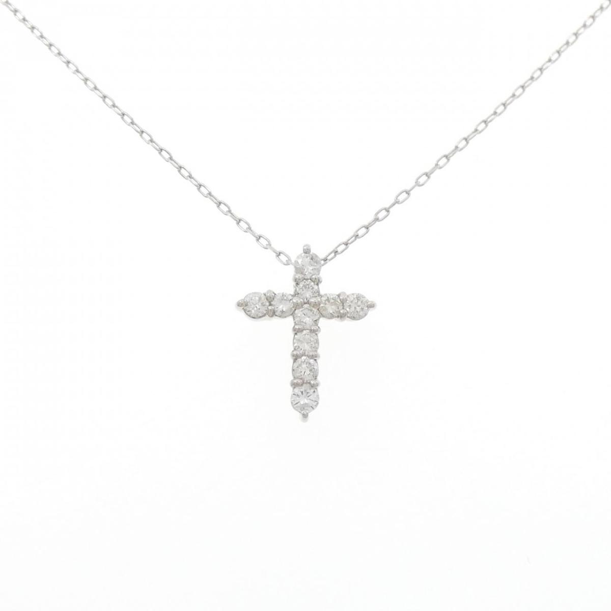 PT900/PT850 クロス ダイヤモンド ネックレス 0.5CT【中古】|KOMEHYO ONLINESTORE 店