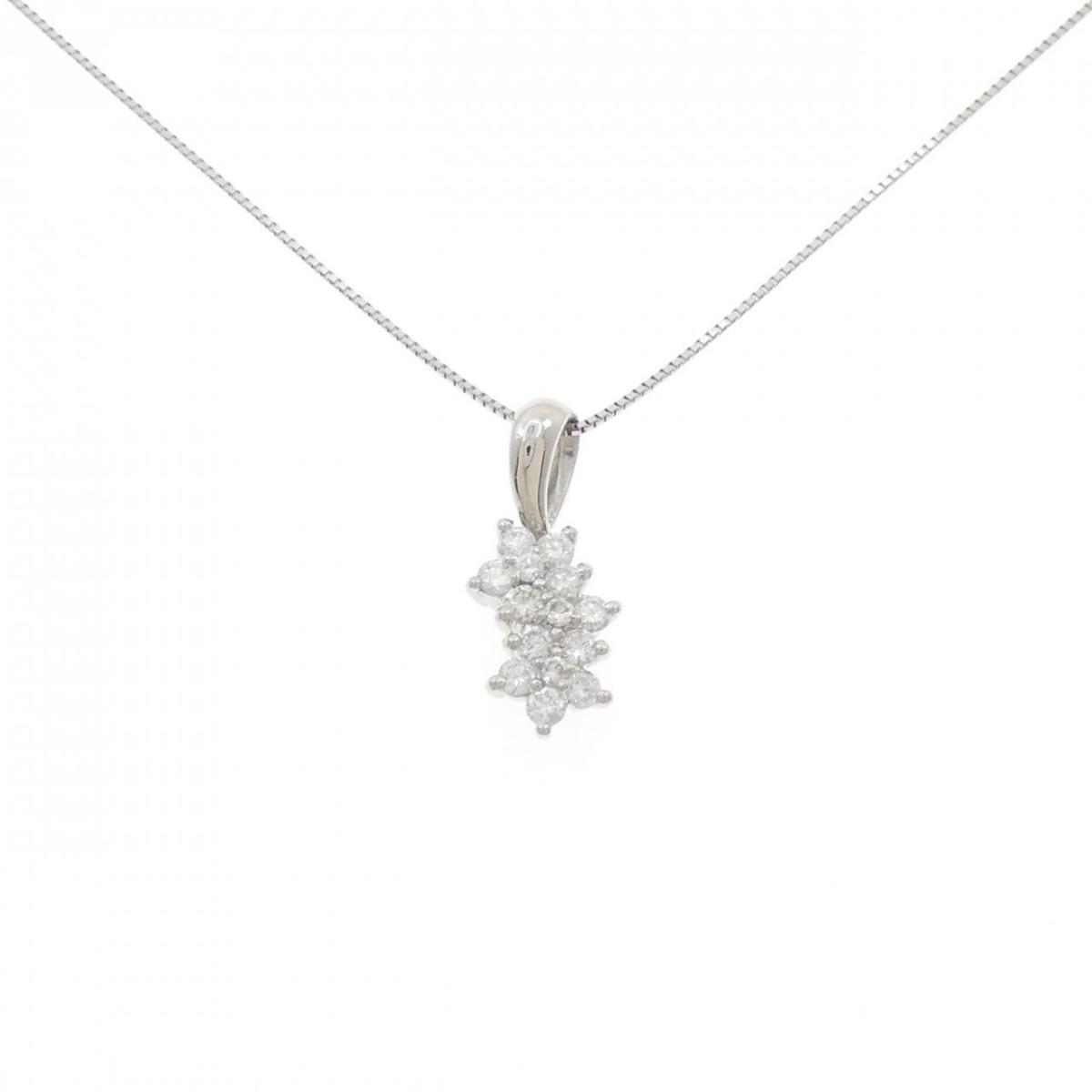 PT900/PT850 ダイヤモンド ネックレス 0.51CT【中古】