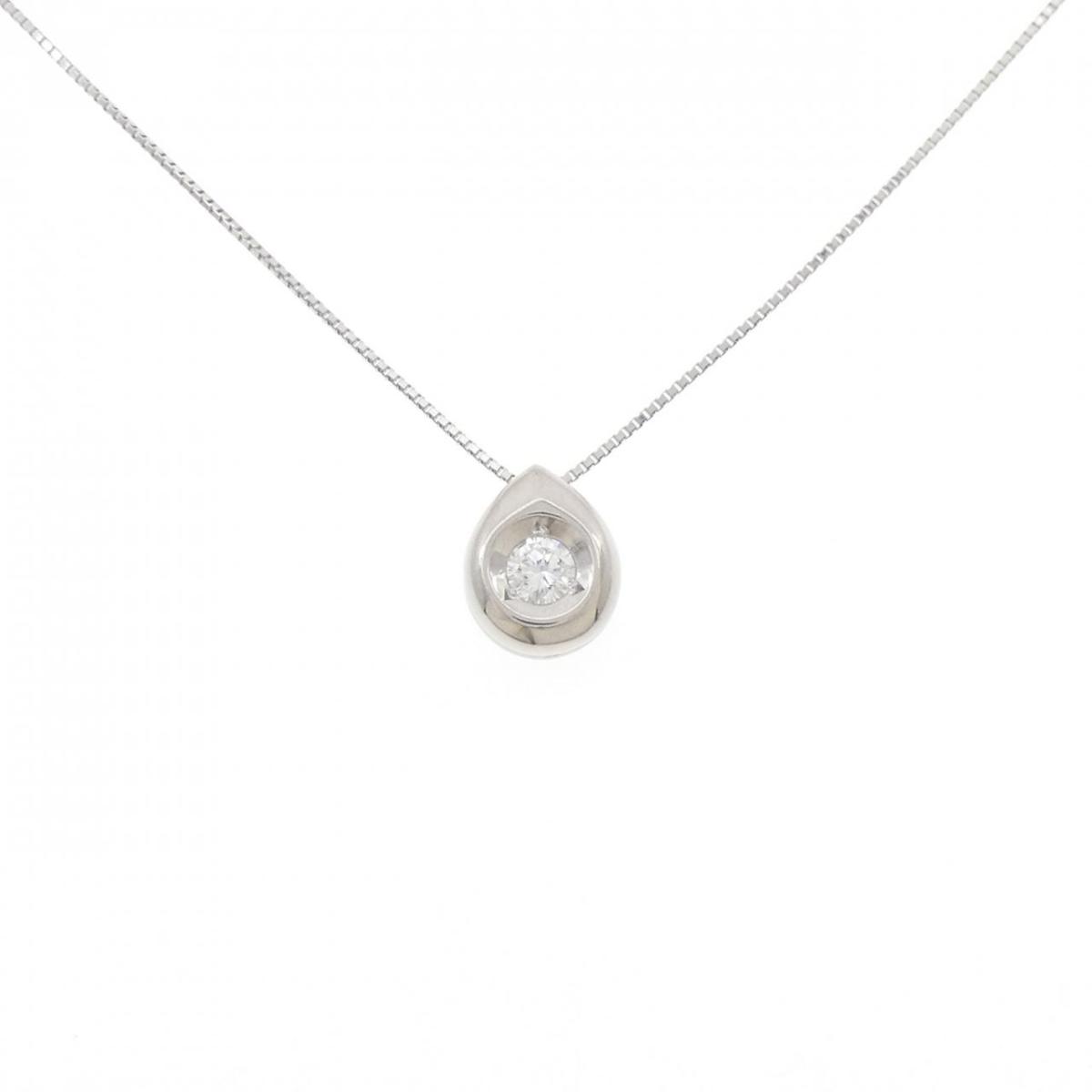 PT900/PT850 ダイヤモンド ネックレス 0.18CT【中古】